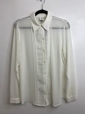 Womens Size Med Misses White Cabi Tops