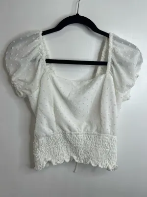Womens Size Med Misses White Sim & Sam Tops