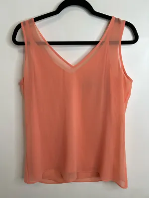 Womens Size Sm Misses Orange White House Black Mkt Tops