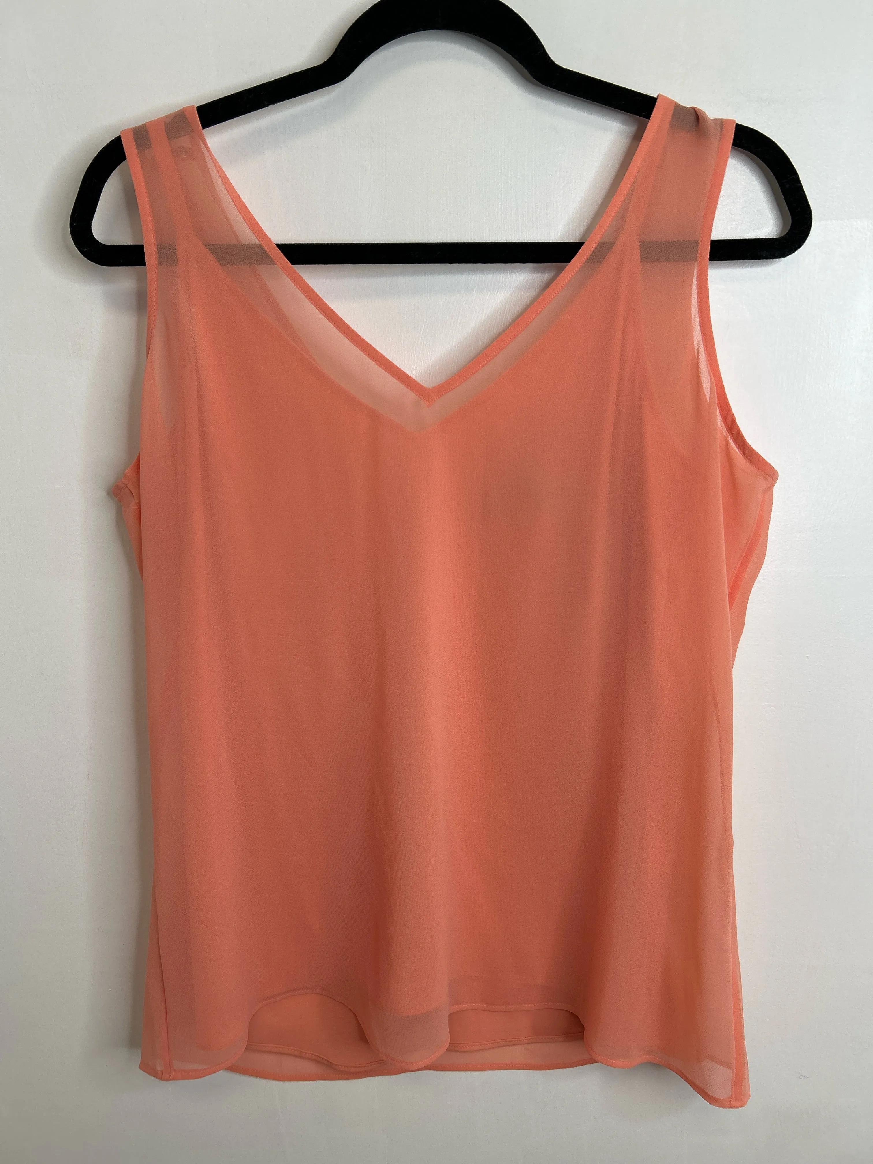 Womens Size Sm Misses Orange White House Black Mkt Tops