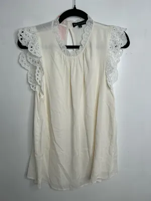 Womens Size Sm Misses White Gibsonlook Tops