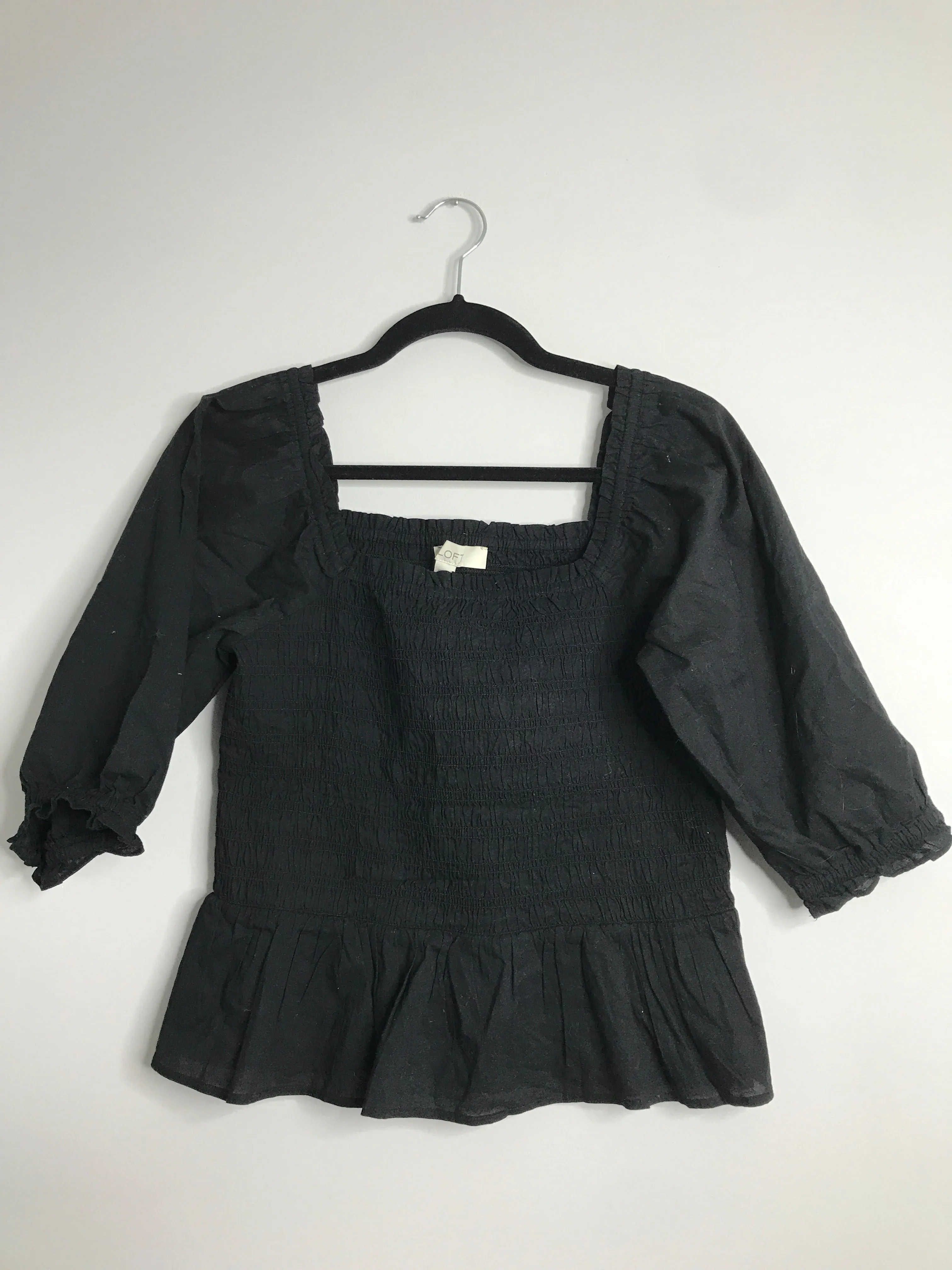 Womens Size XSm Misses Black Loft Tops