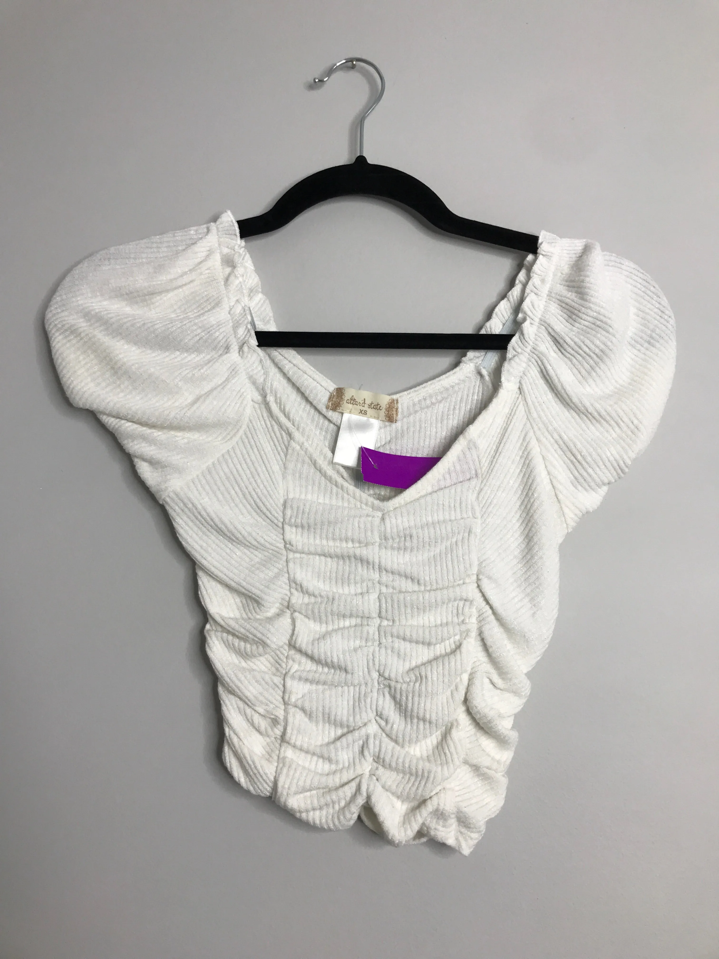 Womens Size XSm Misses White Altar'd State Tops