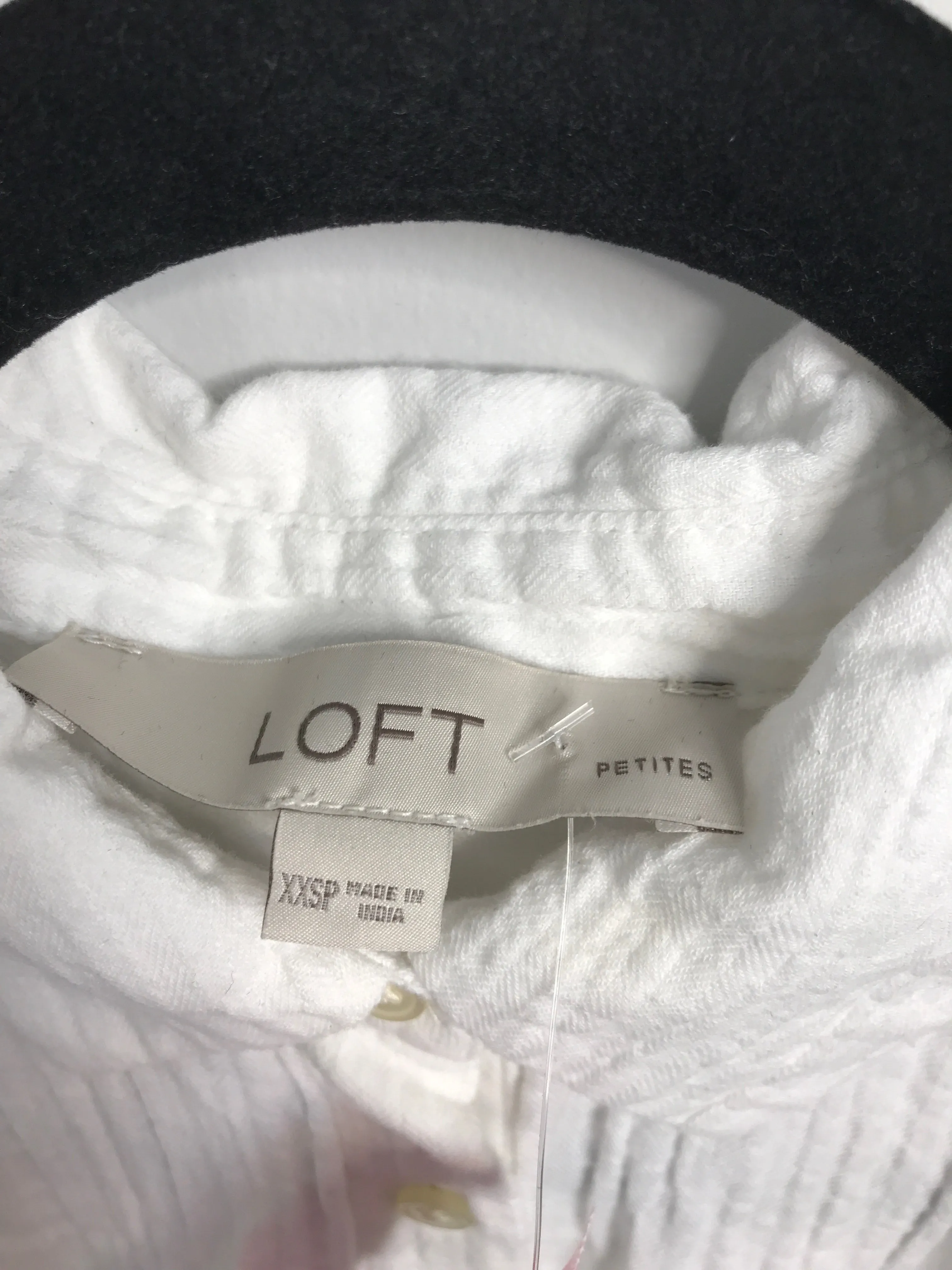 Womens Size XXS Misses White Loft Tops