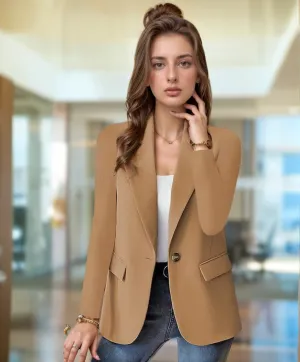 Women’s Tailored Blazer – Single-Breasted – Casual Chic – Notch Lapel – Everyday Layering