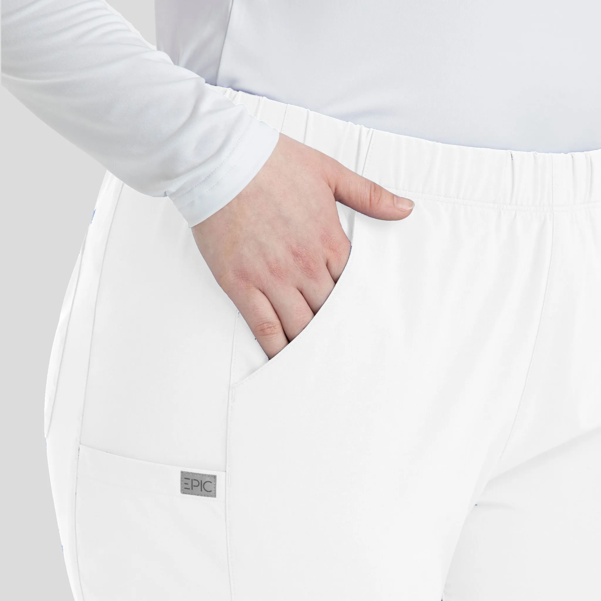 Women's Tapered Leg Pant | White