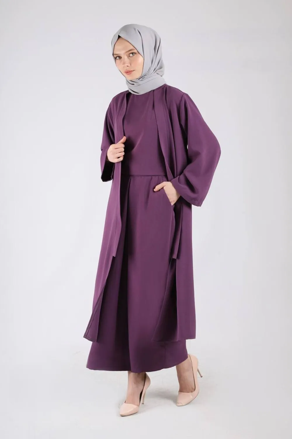 Yumna Modest Pant Set | Purple